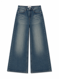 SPIDER EMBROIDERED WIDE LEG JEANS